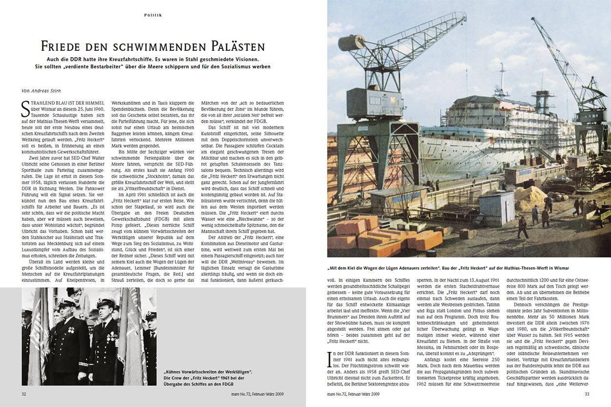 Friede den schwimmenden Palästen 