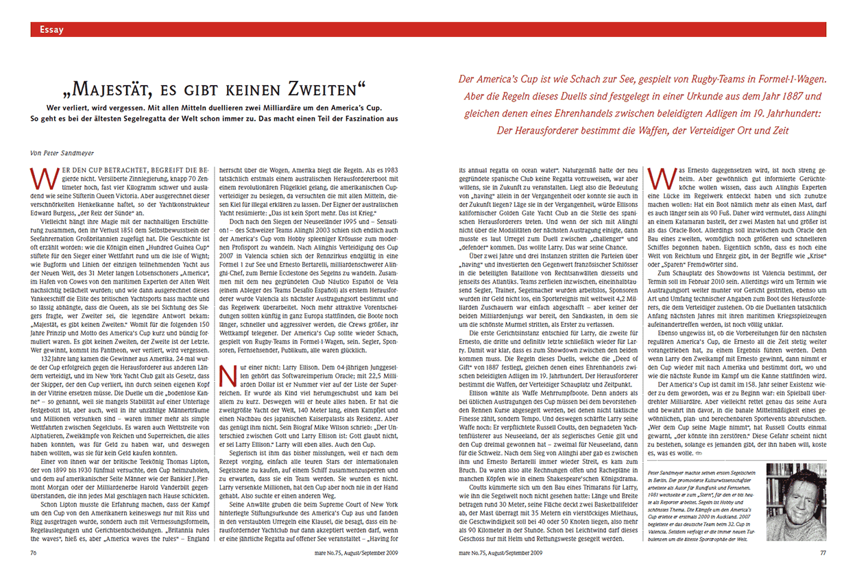 „Majestät, es gibt keinen Zweiten“