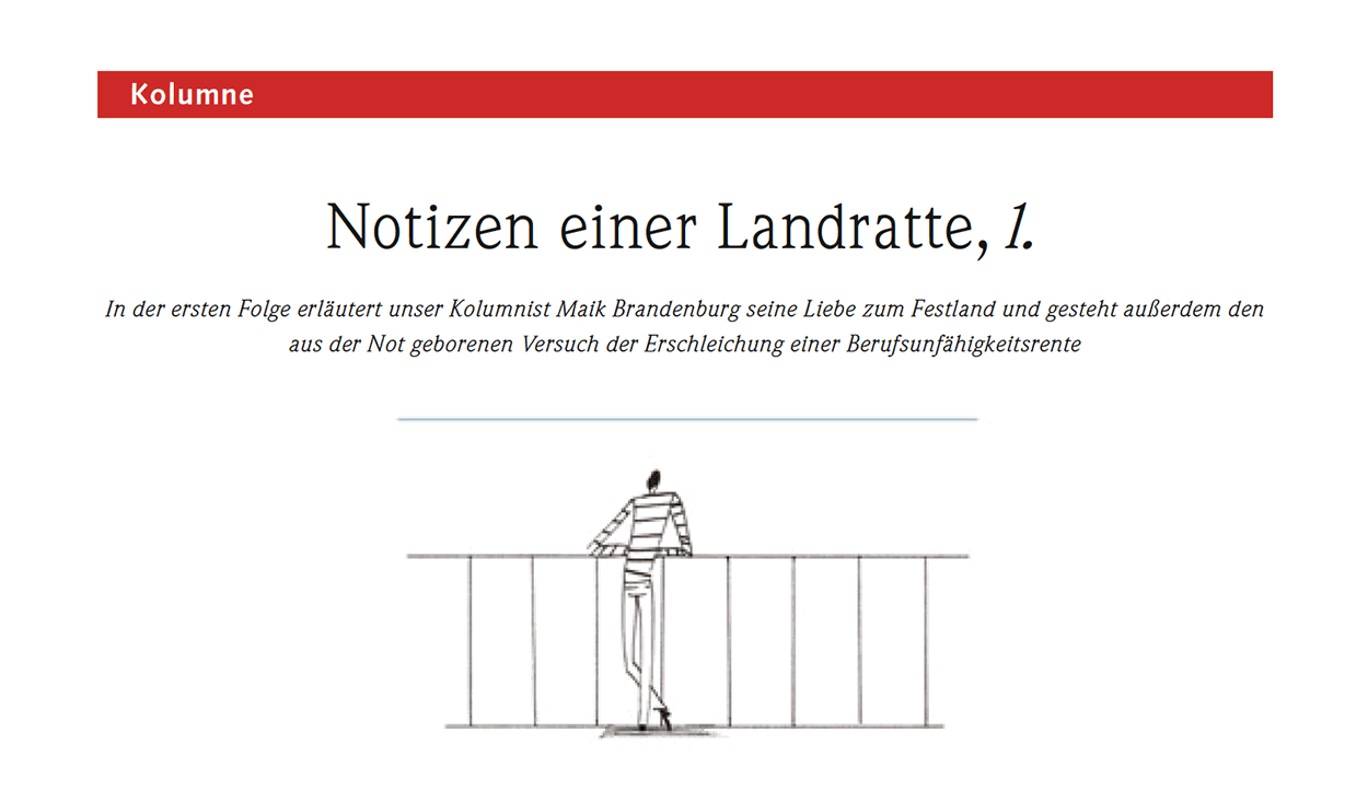 Notizen einer Landratte, 1.