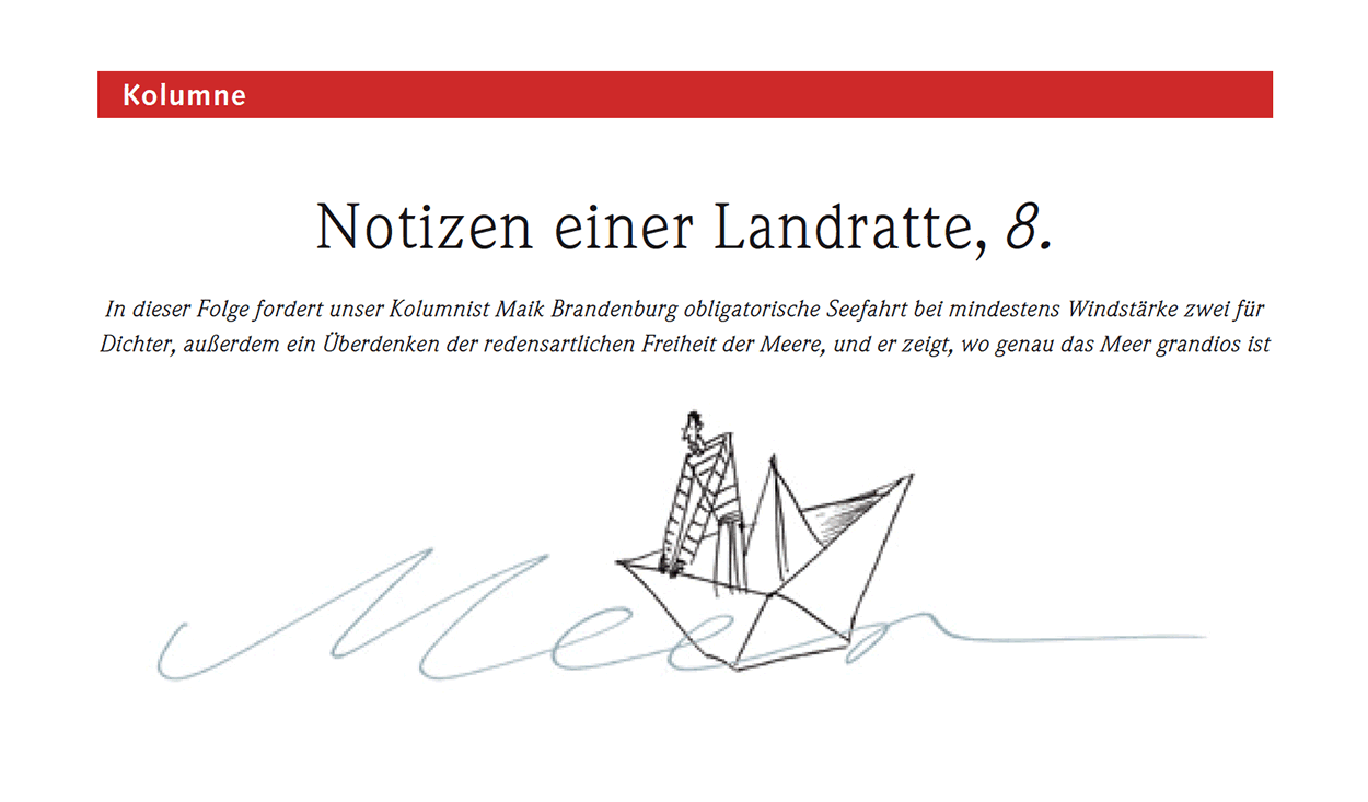 Notizen einer Landratte, 8.