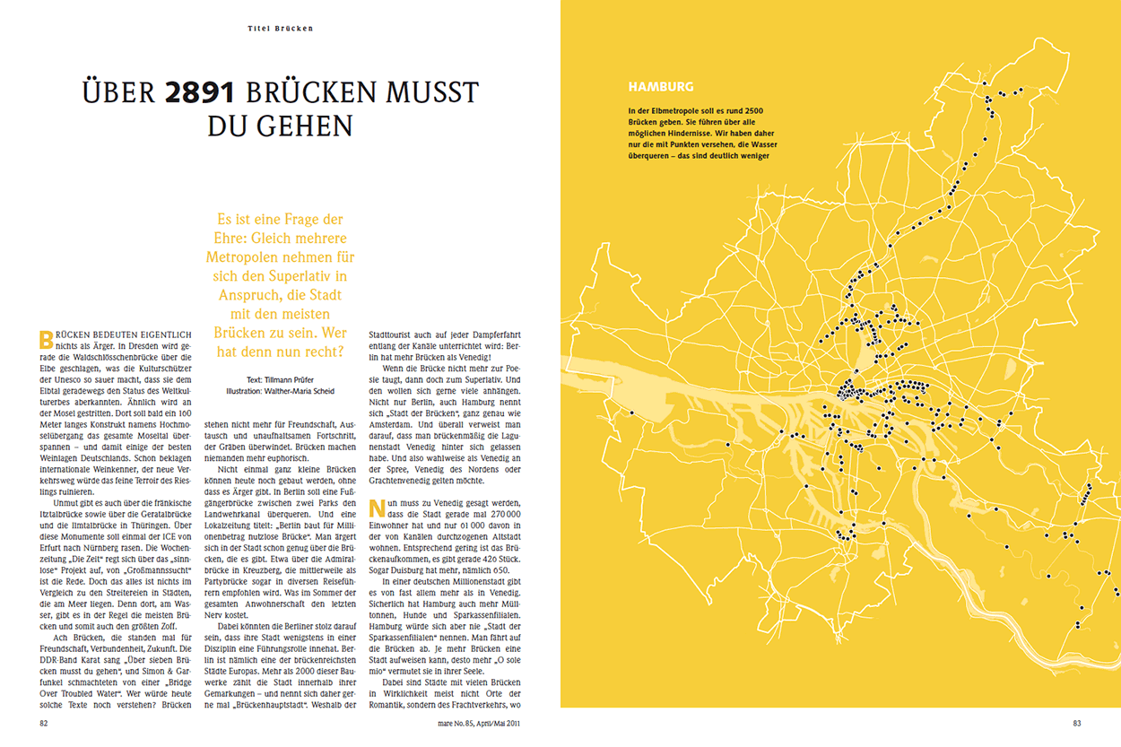 Über 2891 Brücken mußt Du gehen