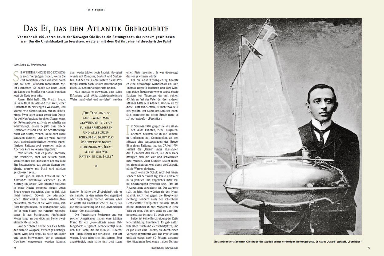 Das Ei, das den Atlantik überquerte