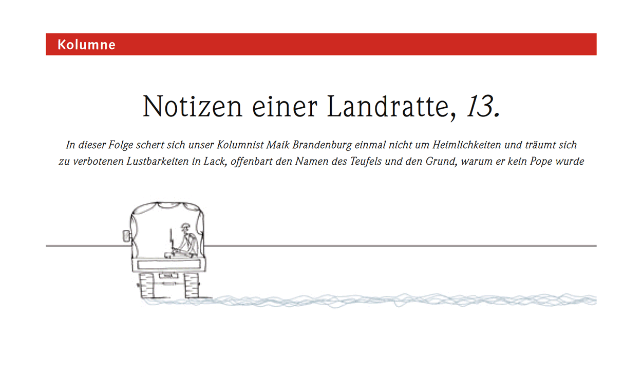 Notizen einer Landratte, 13.