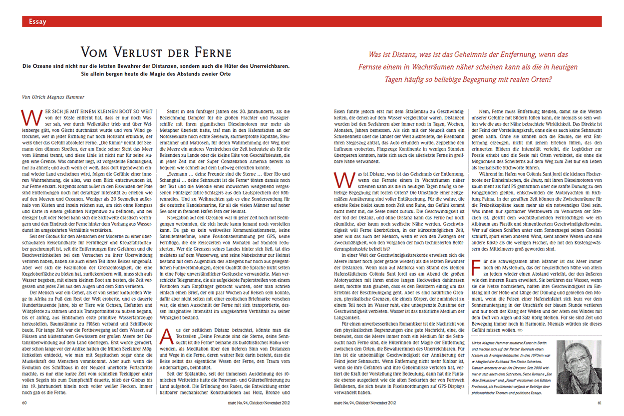 Vom Verlust der Ferne