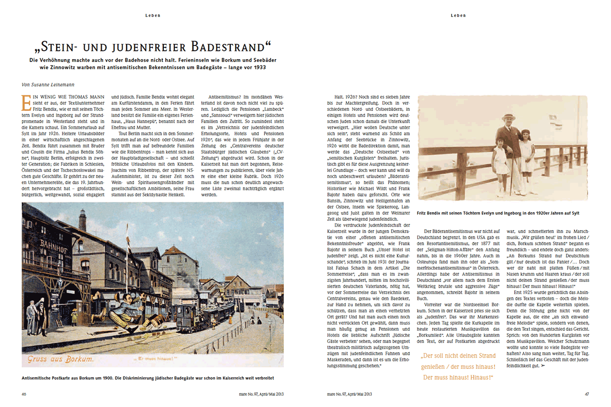 „Stein- und judenfreier Badestrand“