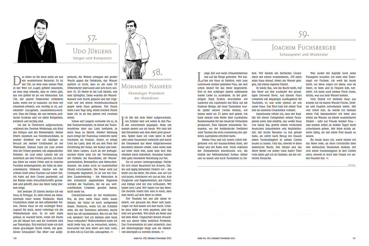 Udo Jürgens, Mohamed Nasheed, Joachim Fuchsberger, Felicitas Hoppe, Bibiana Beglau