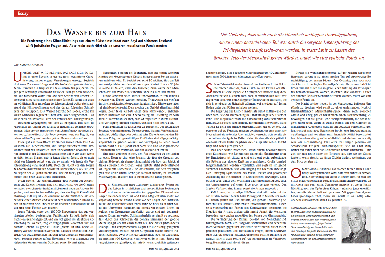 Das Wasser bis zum Hals