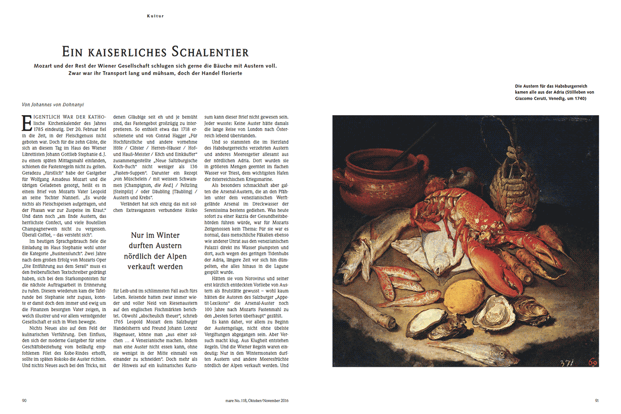 Ein kaiserliches Schalentier