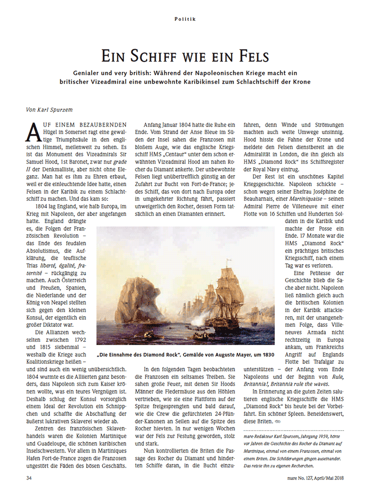 Ein Schiff wie ein Fels