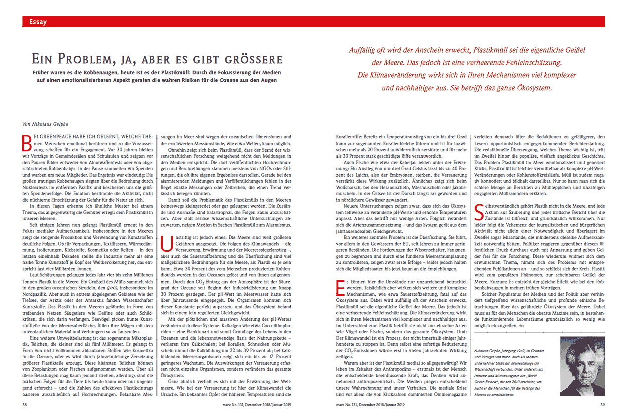 Ein Problem, ja, aber es gibt grössere