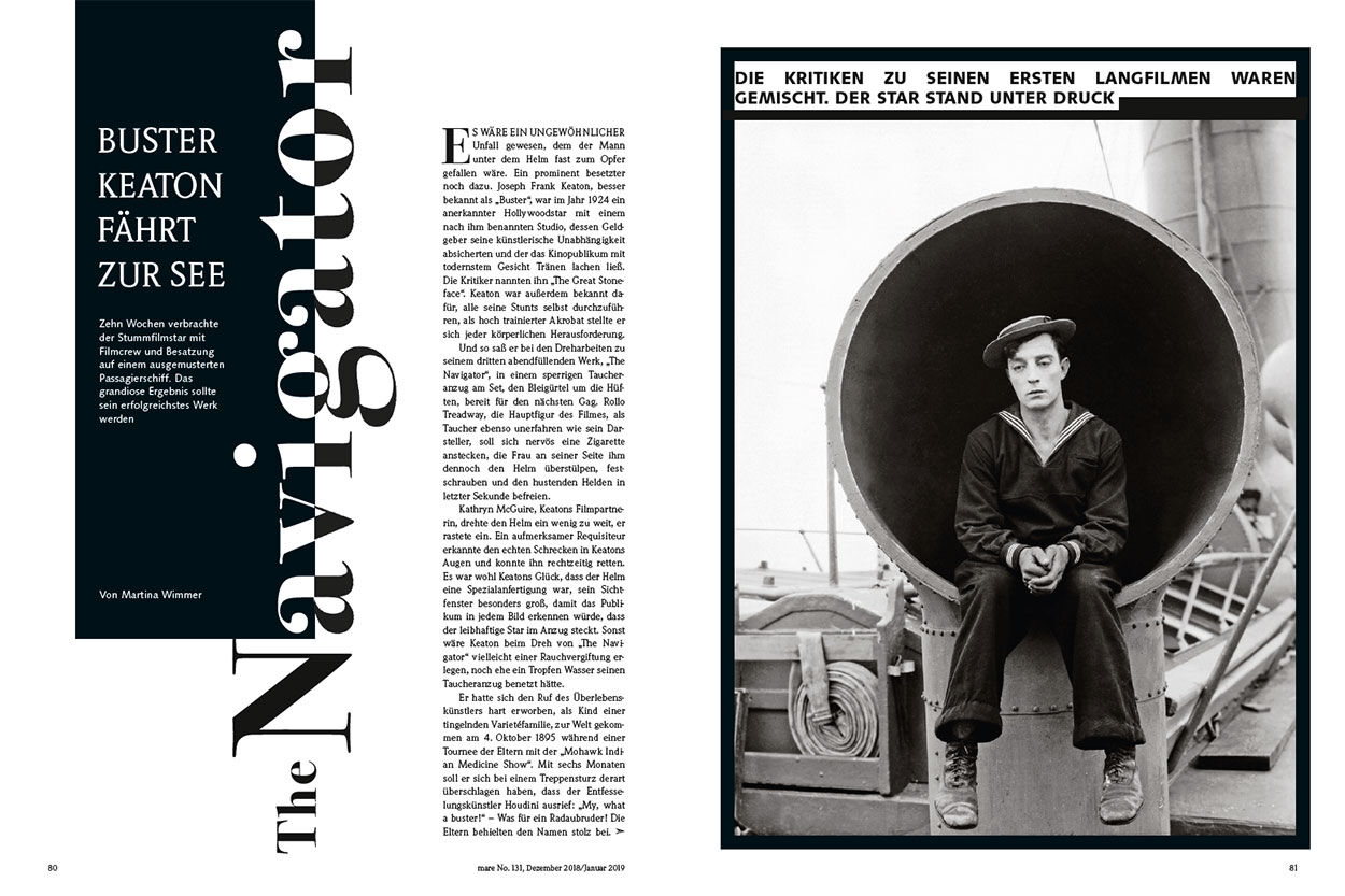 Buster Keaton fährt zur See