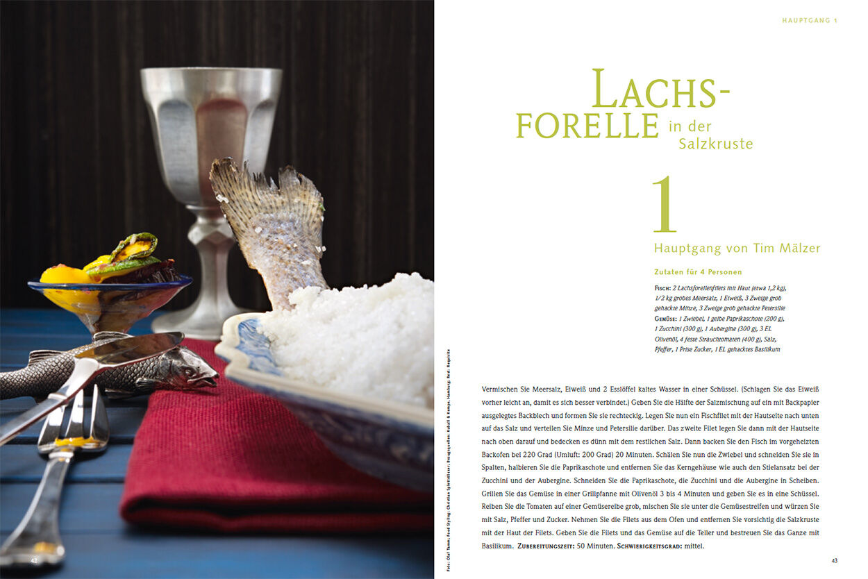 Hauptgang 1: Lachsforelle in der Salzkruste